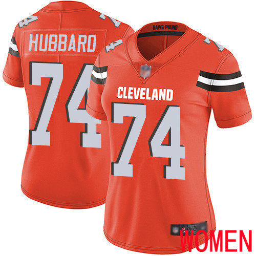 Cleveland Browns Chris Hubbard Women Orange Limited Jersey 74 NFL Football Alternate Vapor Untouchable